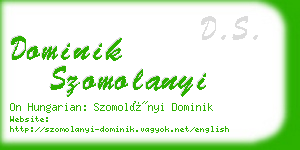 dominik szomolanyi business card